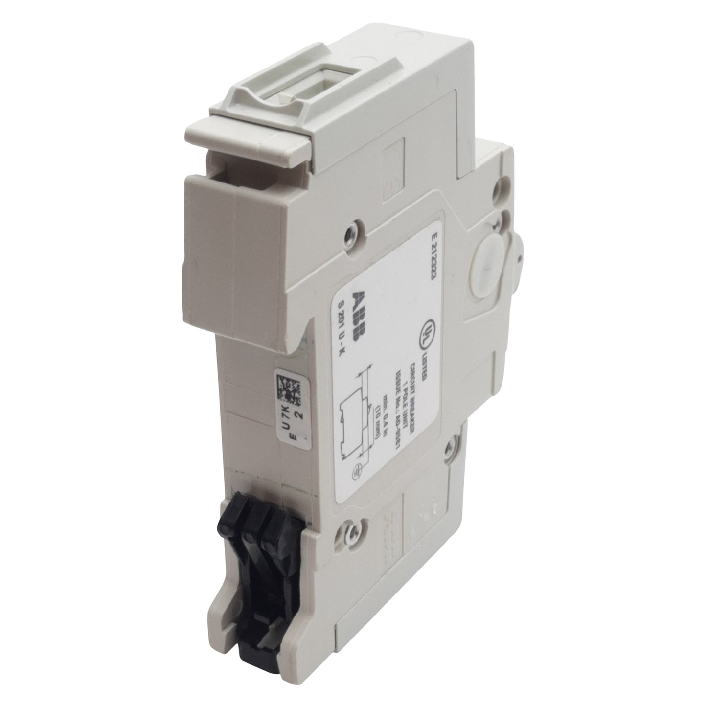 Used Lot of 2 ABB S201U-K2 Circuit Breaker, 1-Pole, 2A 240VAC, K-Curve, DIN Rail