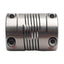 Used Stainless Steel Shaft Coupling, ø8mm x ø5mm Bore, 25.4mm Length, ø19mm OD