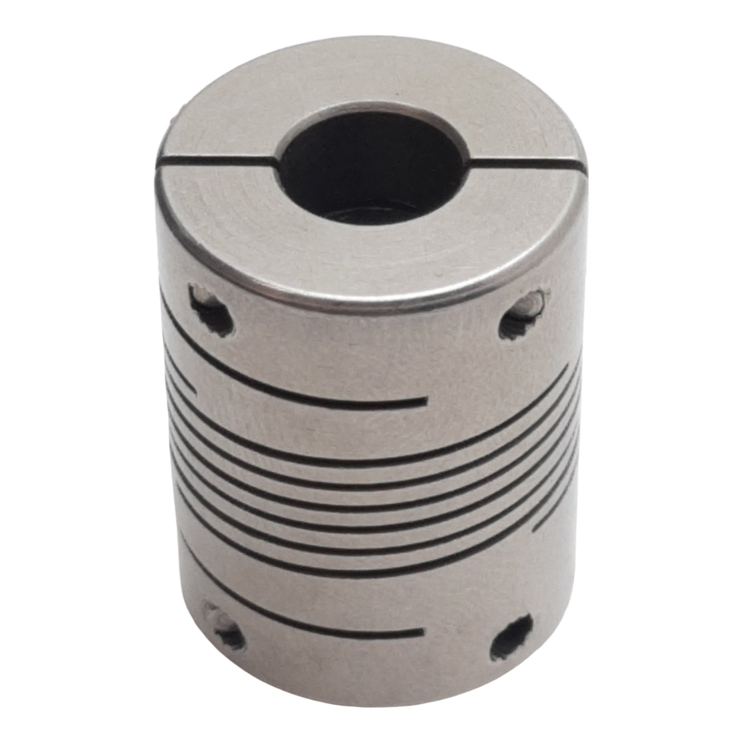 Used Stainless Steel Shaft Coupling, ø8mm x ø5mm Bore, 25.4mm Length, ø19mm OD