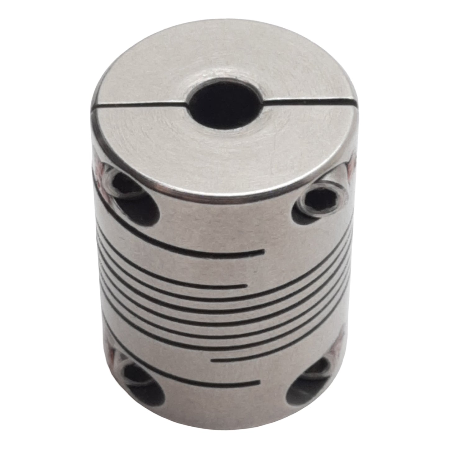 Used Stainless Steel Shaft Coupling, ø8mm x ø5mm Bore, 25.4mm Length, ø19mm OD