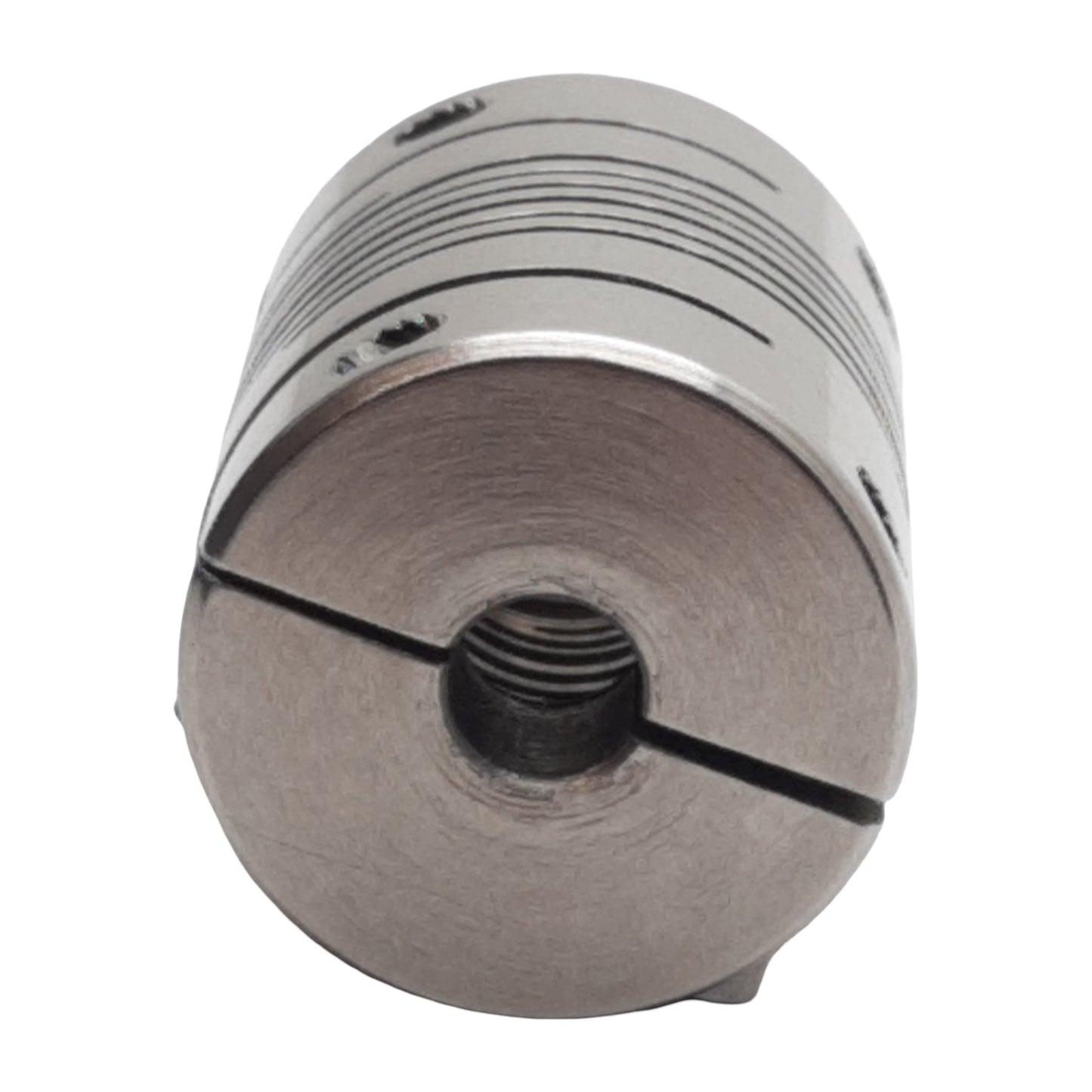 Used Stainless Steel Shaft Coupling, ø8mm x ø5mm Bore, 25.4mm Length, ø19mm OD
