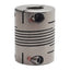 Used Stainless Steel Shaft Coupling, ø8mm x ø5mm Bore, 25.4mm Length, ø19mm OD