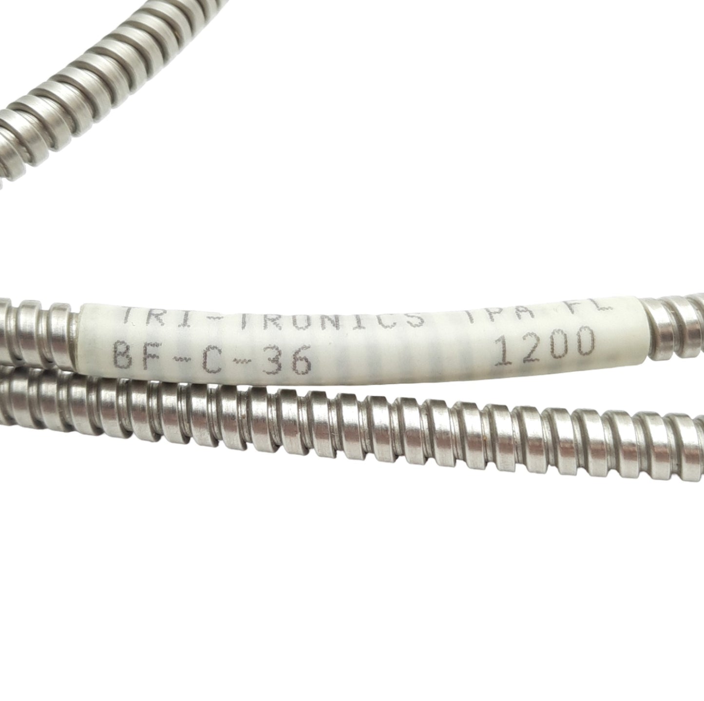 Used Tri-Tronics BF-C-36 Fiber Optic Light Guide, Rectangle Flat, 3ft, ø3/16in Input