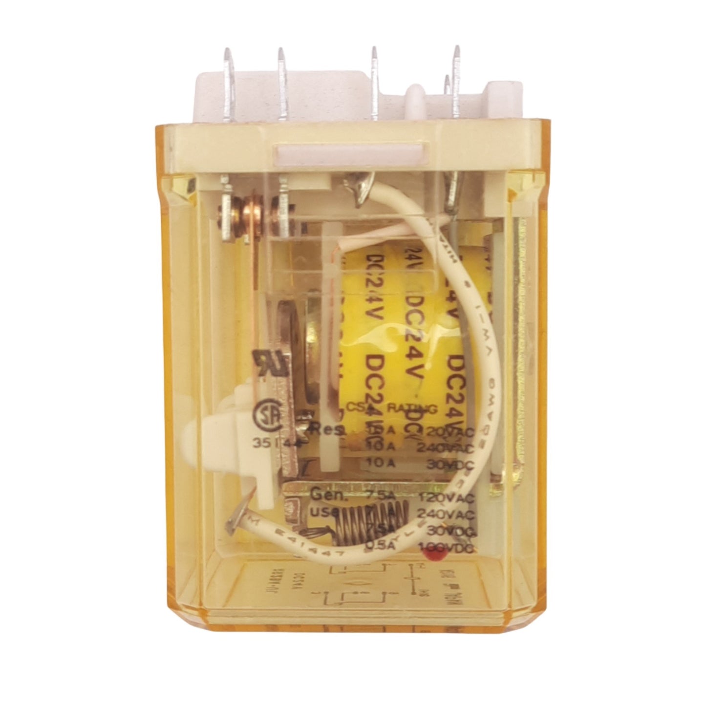 New IDEC RR2BA-ULDC24V Ice-Cube Plug-In Relay, DPDT, 8-Pin, 10A Max, 24VDC Coil