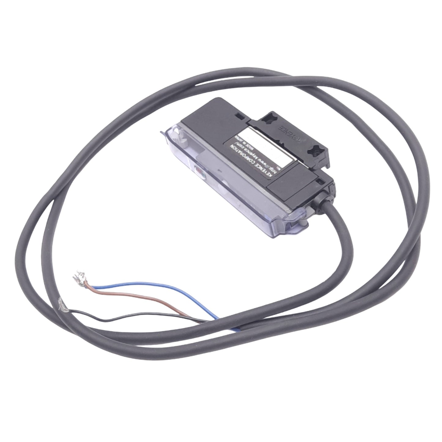 Used Keyence PS-T1 Photoelectric Sensor Amplifier, NPN 40V 100mA Out, 24VDC, 1m Cable