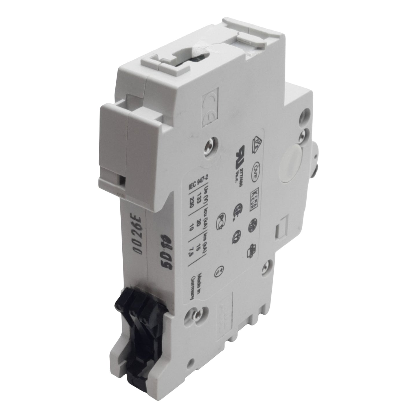 Used ABB S201-D10 Circuit Breaker, 1-Pole, 10A 230/400VAC, D-Curve, DIN Rail