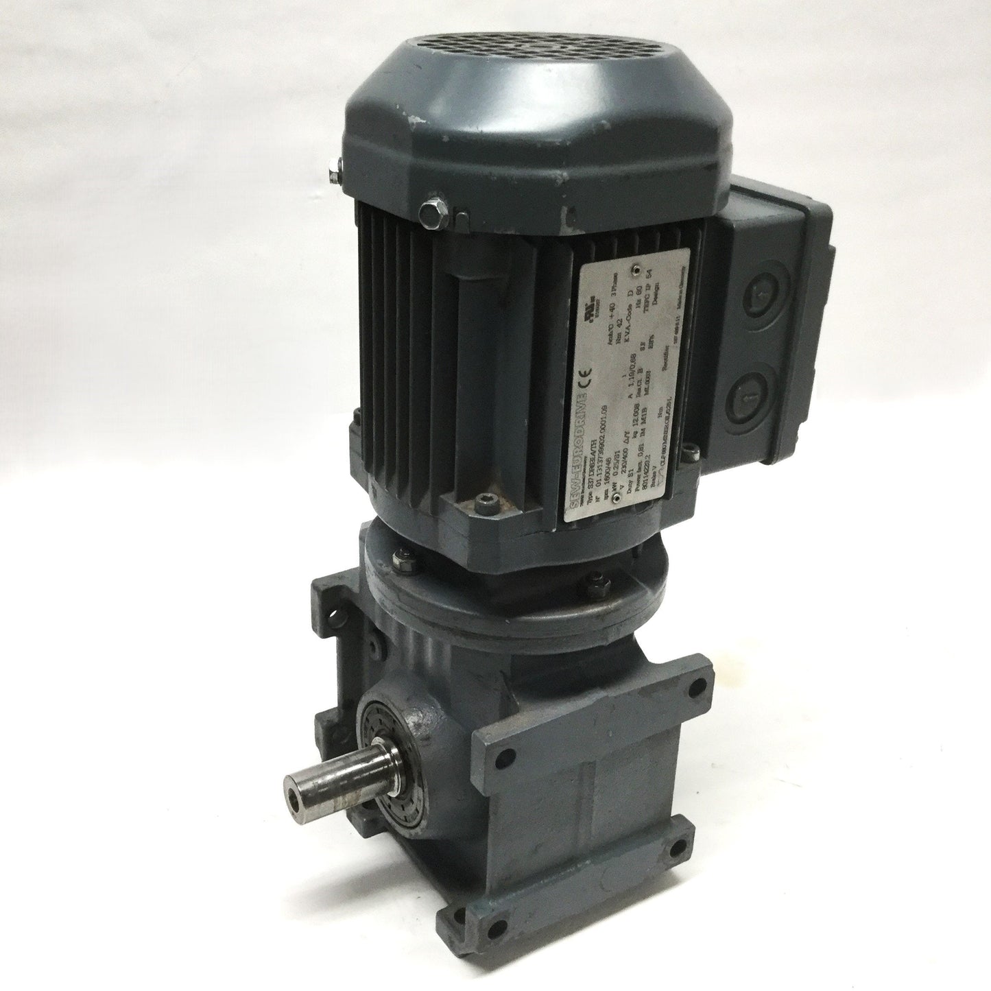 Used Sew Eurodrive S37 DR63L4/TH Helical-Worm Gearmotor 230/400VAC 3PH, 1/4kW, 46RPM