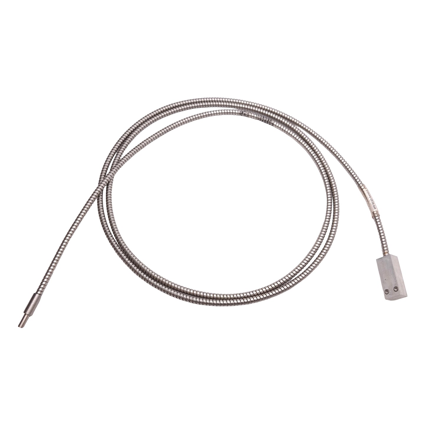 Used Fiber Optic Light Guide, Metal Shielded, ø4.7mm Input, 0.5x3.5mm Line Output, 2m