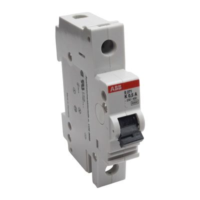 Used ABB S271-K0.5 Circuit Breaker, 1-Pole, 0.5A 230/400VAC, K-Curve, DIN Rail