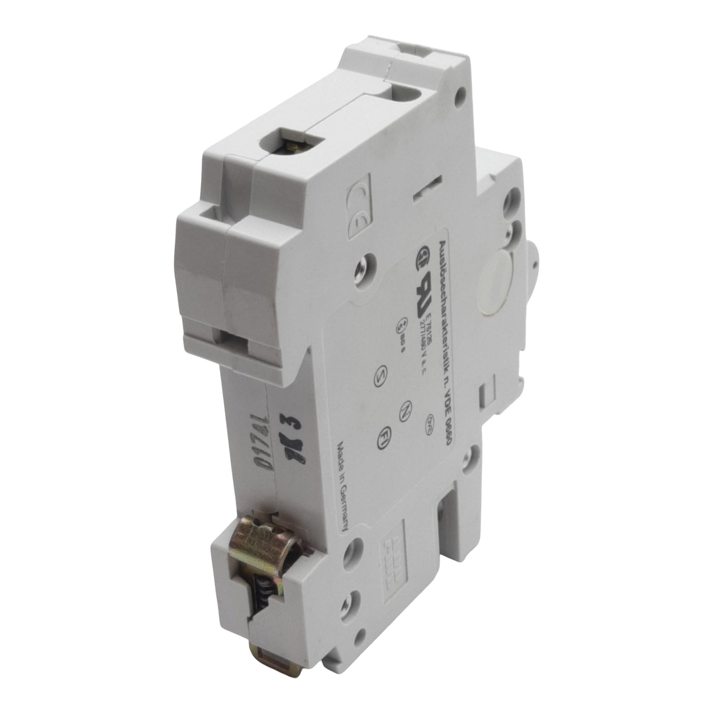 Used ABB S271-K3 Circuit Breaker, 1-Pole, 3A 230/400VAC, K-Curve, DIN Rail