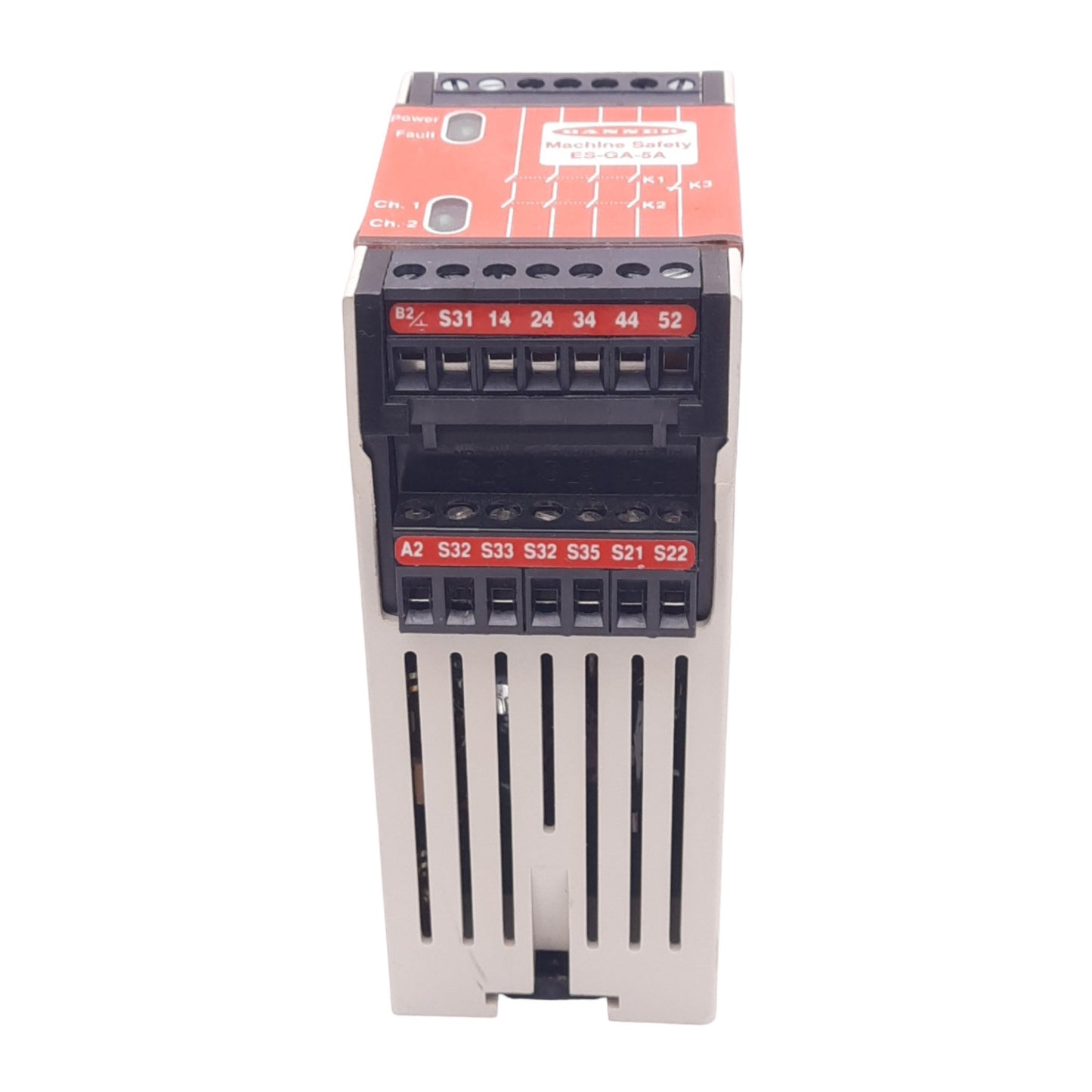 Used Banner ES-GA-5A Safety Control Relay, 4NO 6A, Aux 1NC 5A, 24VDC/115VAC