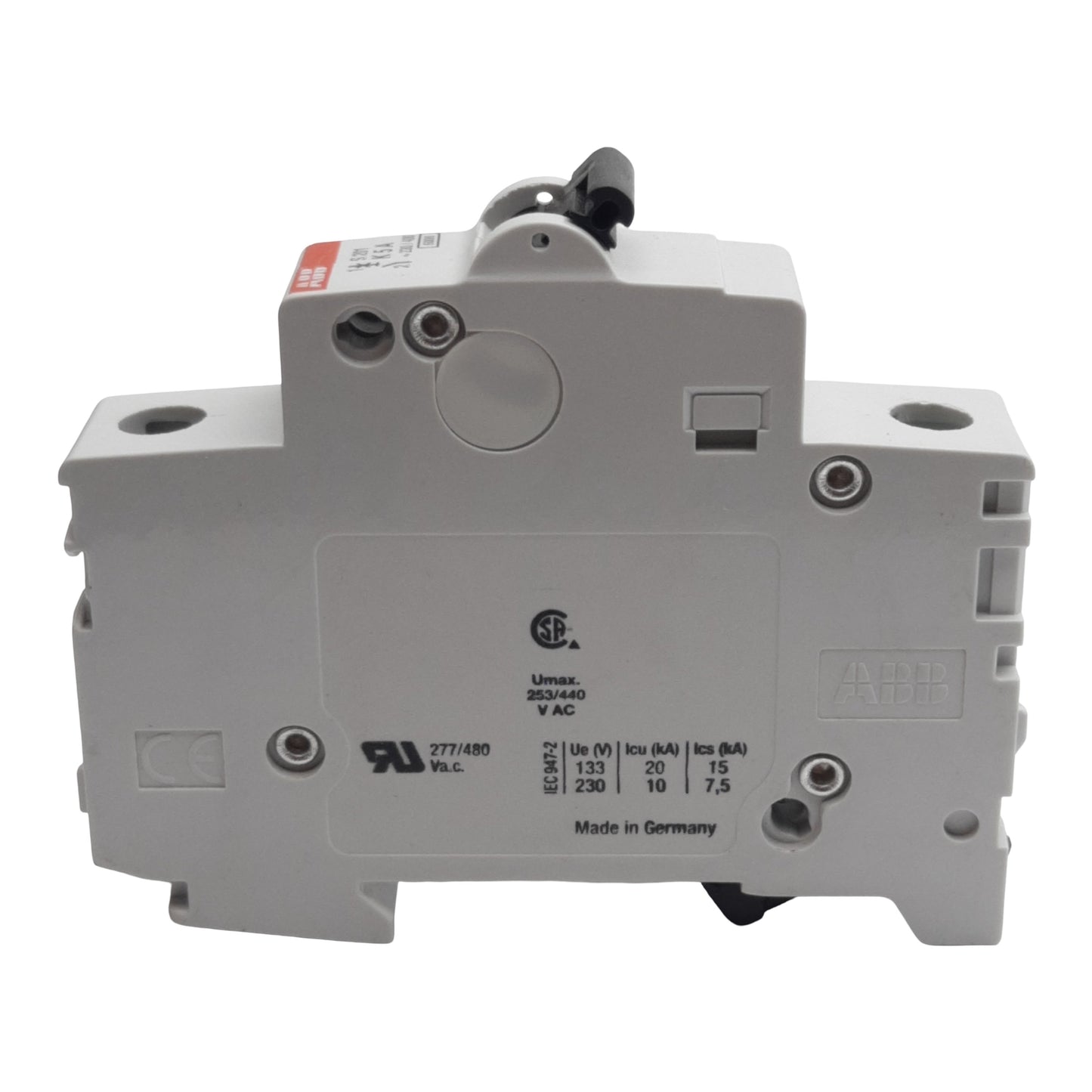 Used ABB S201-K5 Circuit Breaker, 1-Pole, 5A 230/400VAC, K-Curve, DIN Rail Mount