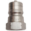 Used Parker SH4-63 Female Thread Quick Coupling Nipple 1/2" FNPT Stainless Steel