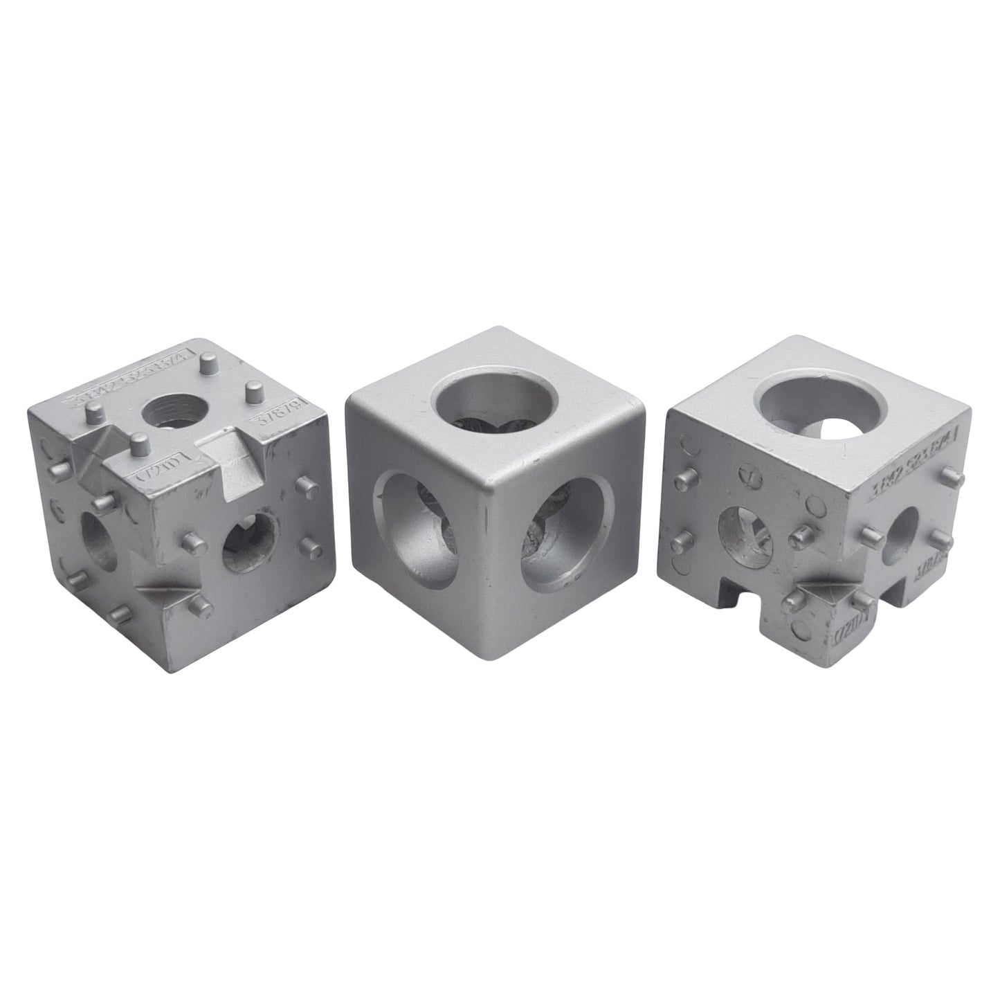 Used Lot of 3 Bosch Rexroth 3842523874 Cubic Joint Connector 45/3, 45x45mm, 10 Slot