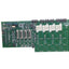 Used Anorad 811094-A Rev E 5U Chassis Board, 4 Relay Sockets, 5VDC Backplane