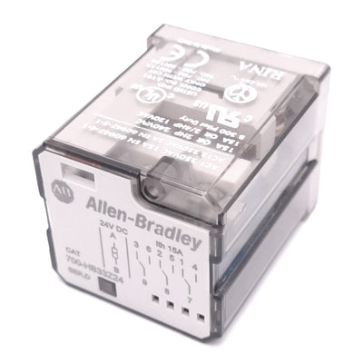 New – Open box Allen Bradley 700-HB33Z24 D General Purpose Relay, 3PDT, 11-Pin, 15A, 24VDC Coil