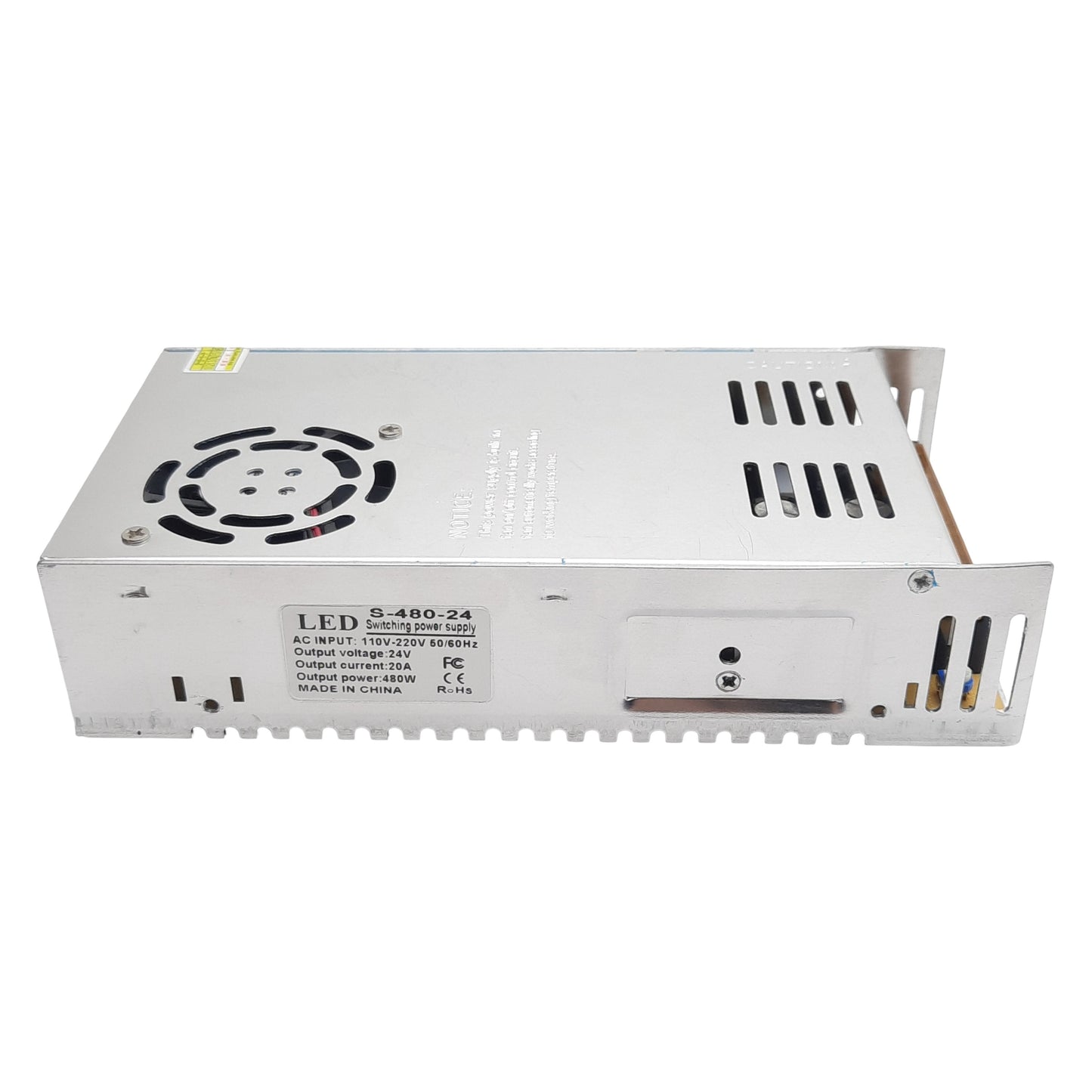 Used LED S-480-24 Switching Power Supply, 110-220VAC In, 20A 24VDC 480W Out