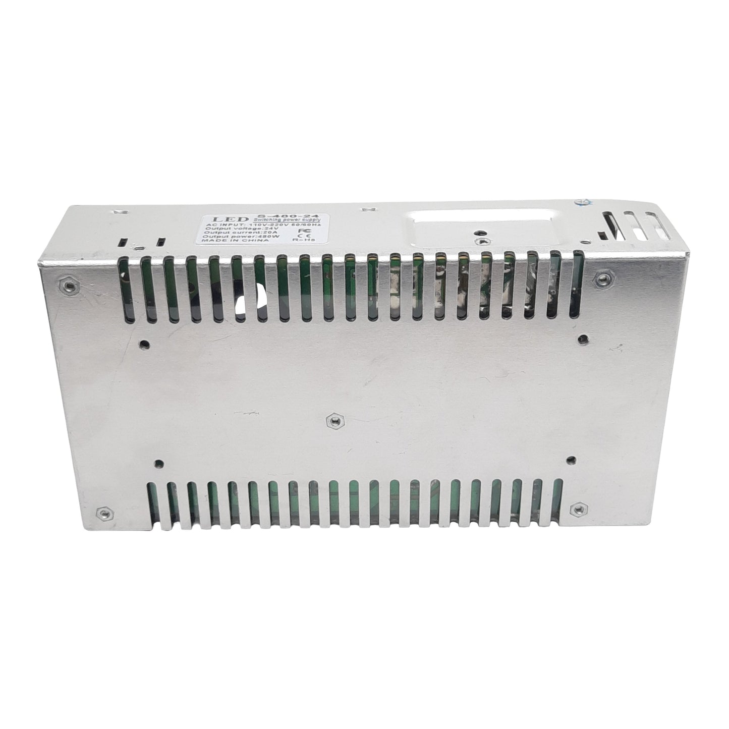 Used LED S-480-24 Switching Power Supply, 110-220VAC In, 20A 24VDC 480W Out