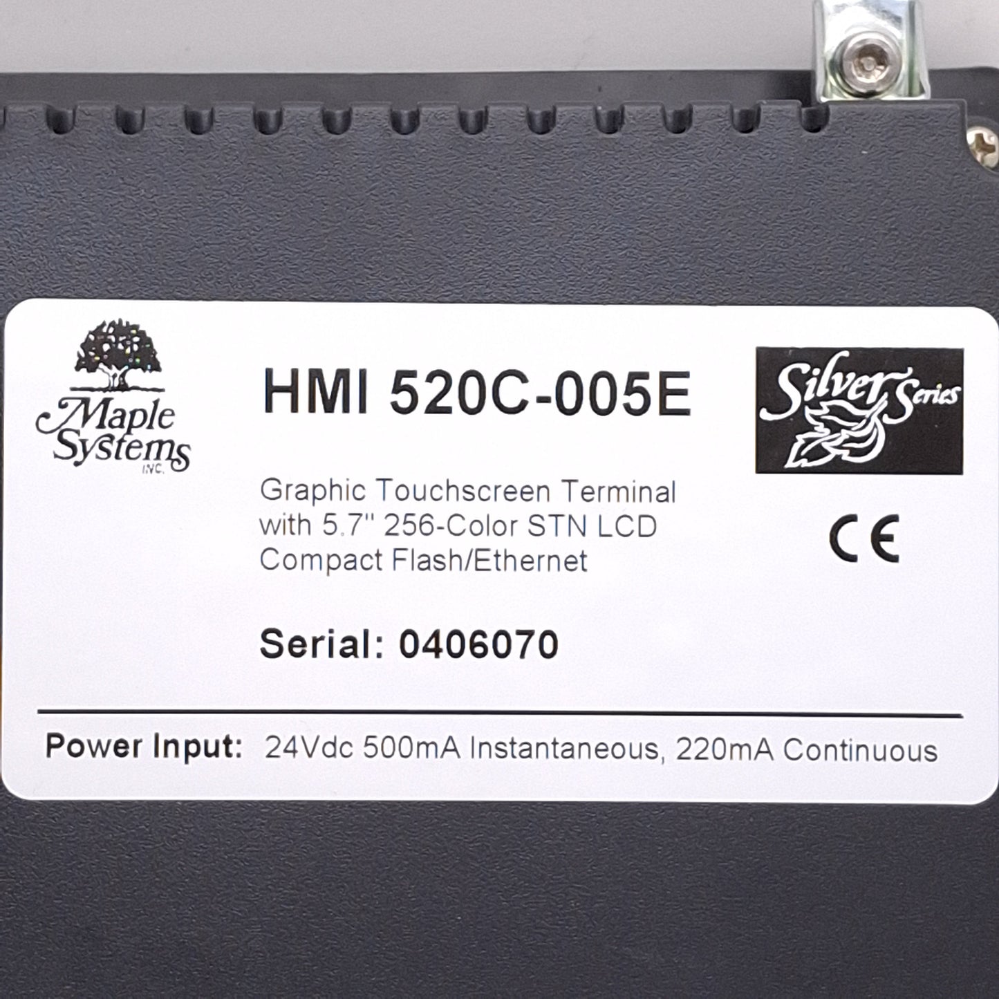 Used Maple Systems HMI 520C-005E Graphic Touchscreen Terminal, 5.7in Color, 24VDC