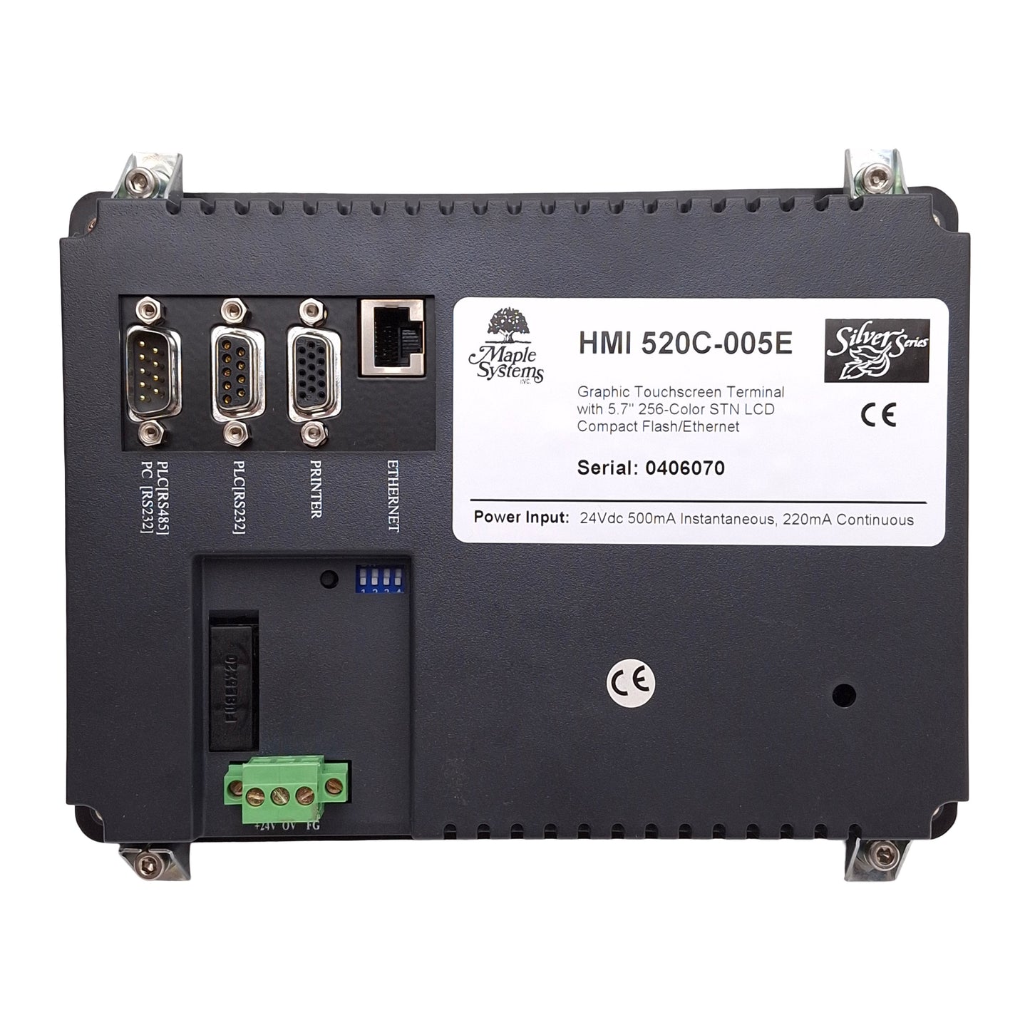 Used Maple Systems HMI 520C-005E Graphic Touchscreen Terminal, 5.7in Color, 24VDC