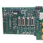 Used Anorad 811094-A Rev E 5U Chassis Board w/ Inductors, 4 Relay Sockets, 5VDC