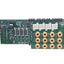 Used Anorad 811094-A Rev E 5U Chassis Board w/ Inductors, 4 Relay Sockets, 5VDC