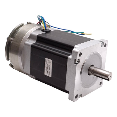Used ACT 34HS1450D14L34J5-S8 Stepper Motor, 1.8°/step, 2-Phase, 2.45VDC 5A, NEMA 34