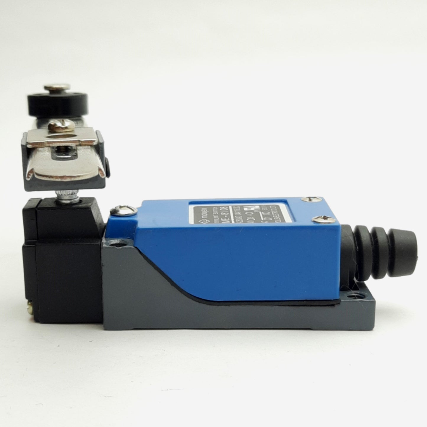Used Moujen ME-8108 Roller Wheel Limit Switch 250VAC/115VDC, 5A 400mA, SPDT-NC-NO