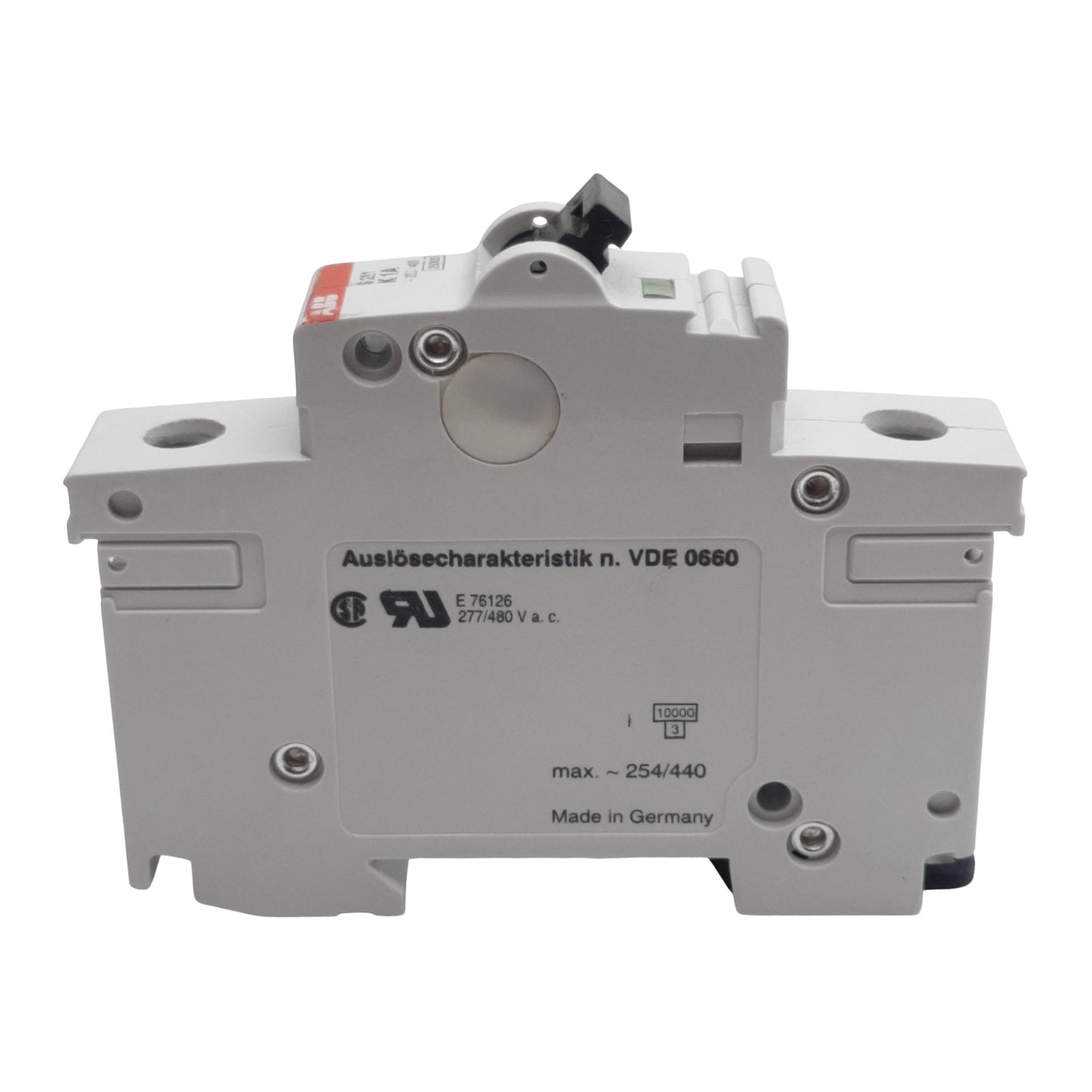 Used ABB S281-K1 Circuit Breaker, 1-Pole, 1A 230/400VAC, K-Curve, DIN Rail Mount