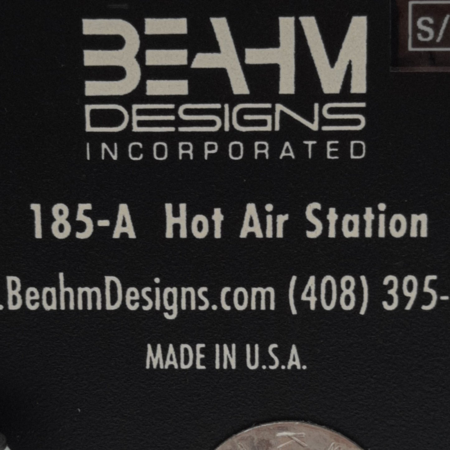 Used Beahm 185-A Standard Hot Air System, 200-750°F, 5-50SCFH, 100-120PSI, 120/240VAC