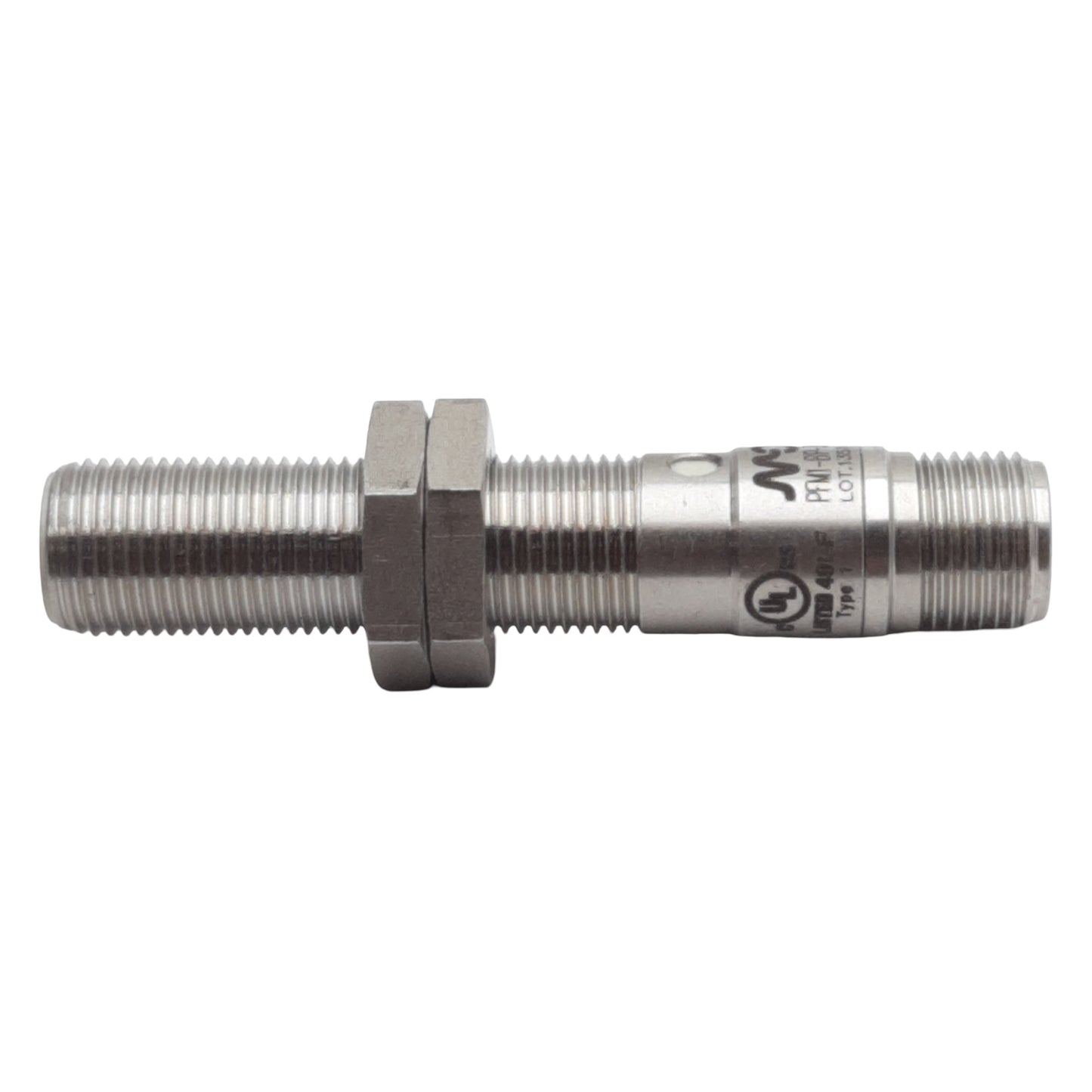Used Micro Detectors PFM1-BP-3H Proximity Sensor, PNP NO/NC, 4mm, 10-30VDC, 4-Pin M12