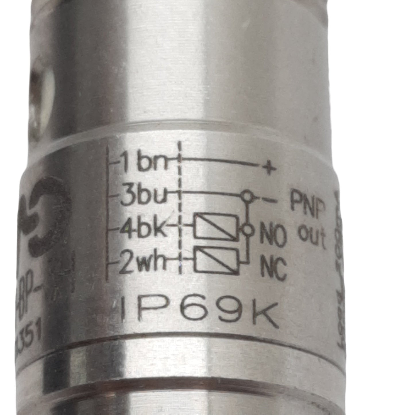 Used Micro Detectors PFM1-BP-3H Proximity Sensor, PNP NO/NC, 4mm, 10-30VDC, 4-Pin M12
