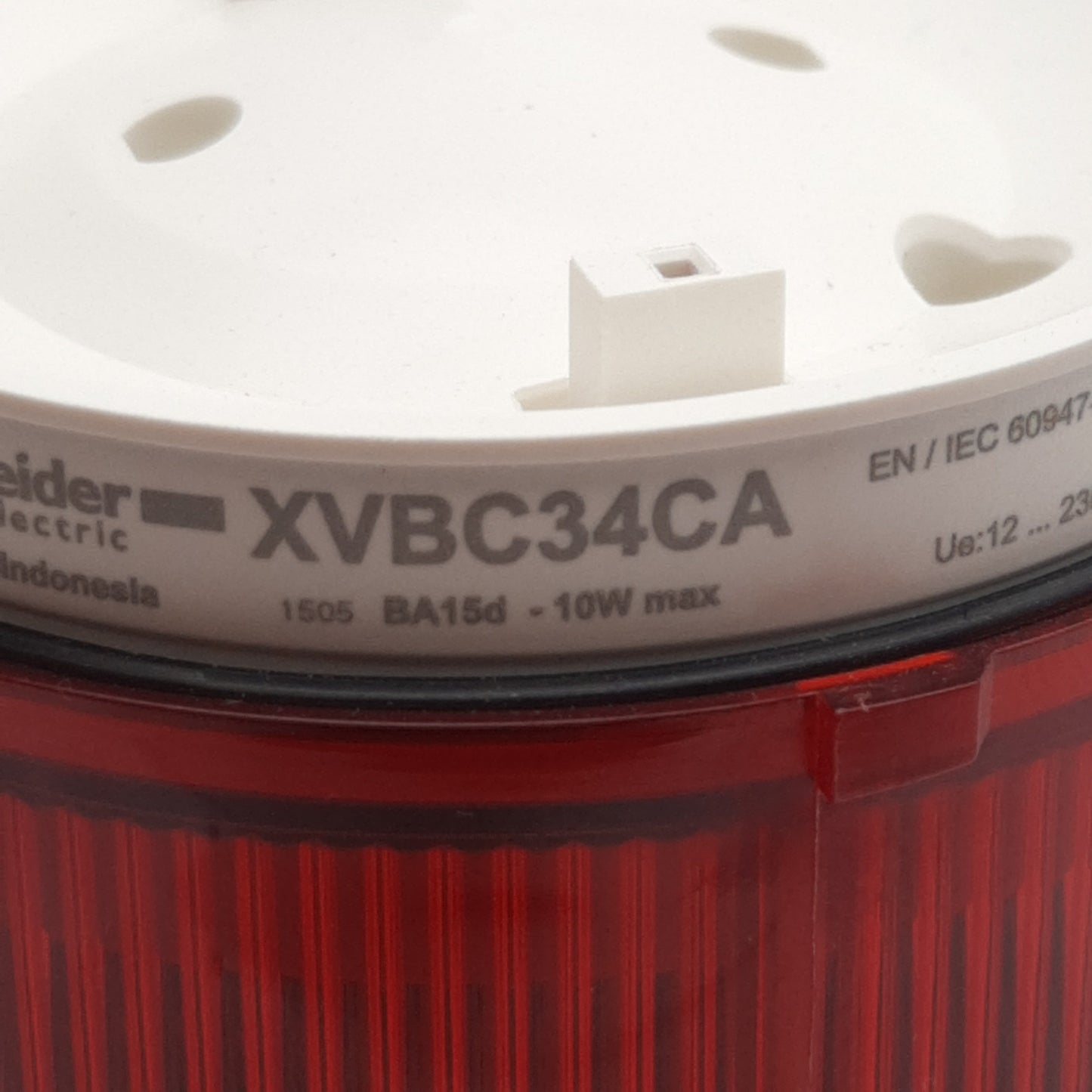 Used Schneider XVBC34CA Light Tower Indicator Bank Red, ø70mm, 12-230VAC, *No Bulb*