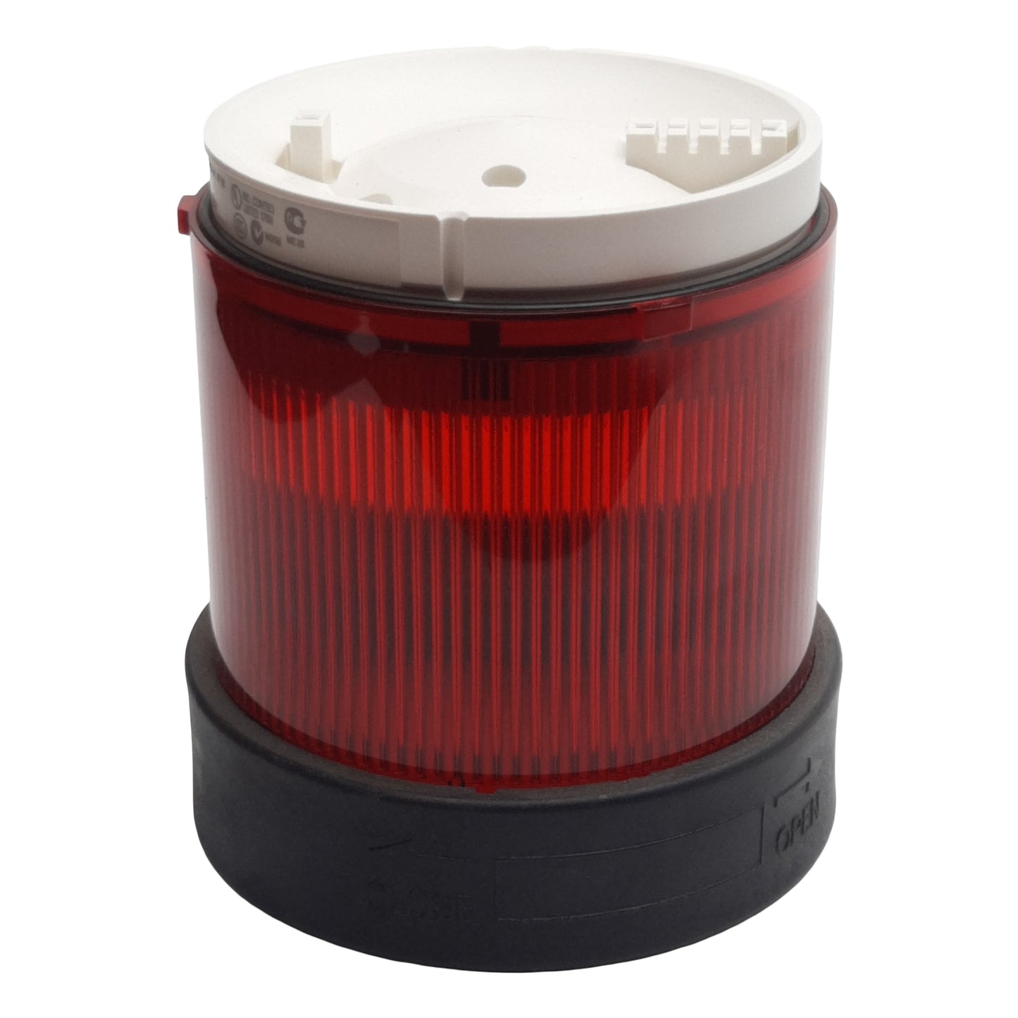 Used Schneider XVBC34CA Light Tower Indicator Bank Red, ø70mm, 12-230VAC, *No Bulb*