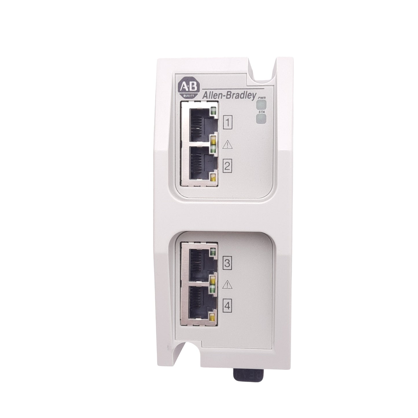 Used Allen Bradley 1783-EMS04T/B Ethernet Managed Switch, 4-Port RJ45, 12-48VDC