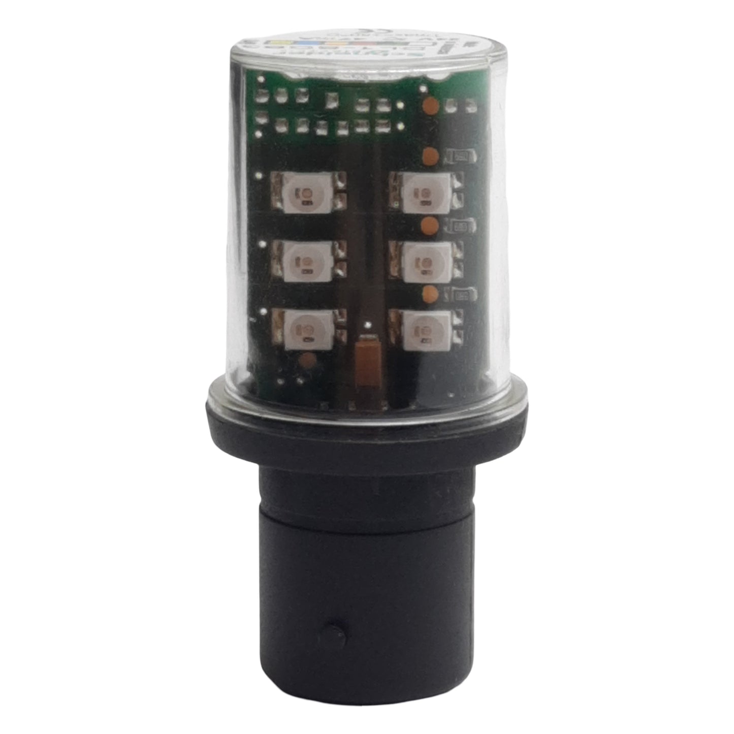 Used Schneider DL1-BDB3 LED Bulb, Green, Harmony XVB, BA 15d, Steady, 24VAC/VDC 47mA