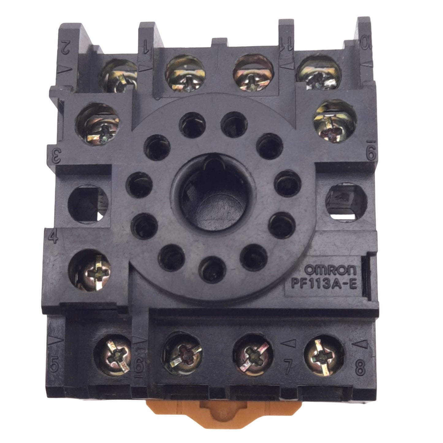 New Omron PF113A-E Relay Socket, 11-Pin Octal, 250VAC 10A Max, DIN Rail Mount