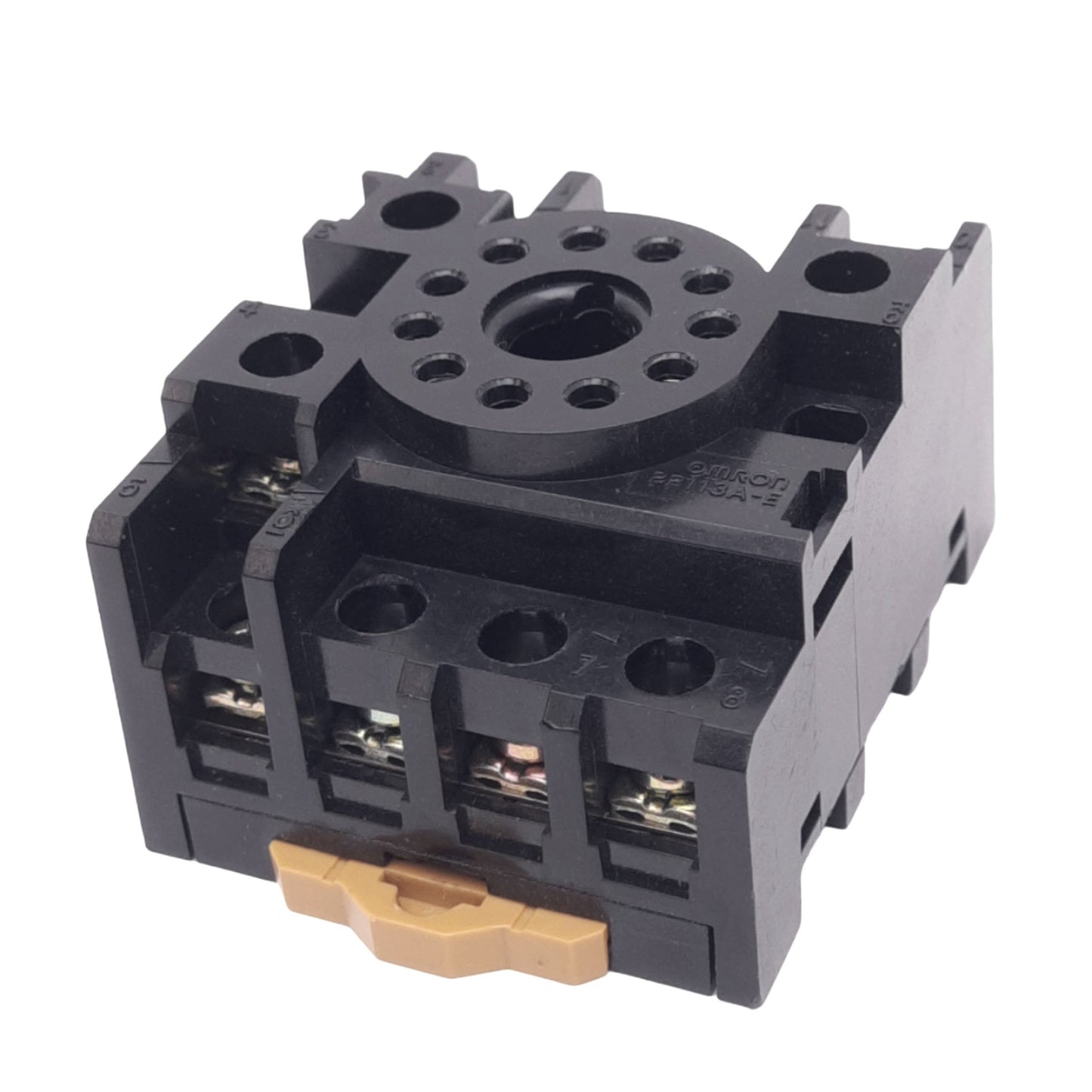 New Omron PF113A-E Relay Socket, 11-Pin Octal, 250VAC 10A Max, DIN Rail Mount