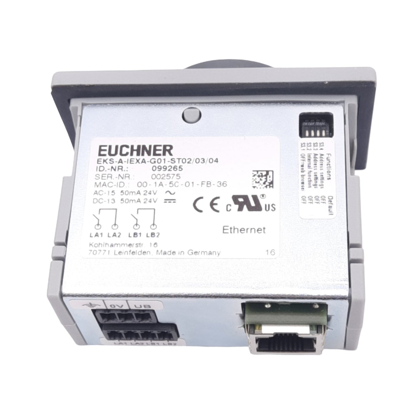 New Euchner EKS-A-IEXA-G01-ST02/03/04 Electronic Key Adapter, 24VDC, Ethernet