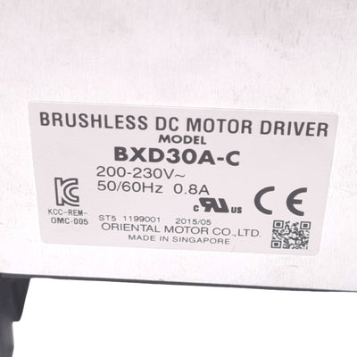 New – Open box Vexta BXD30A-C Brushless DC Motor Driver, Single/Three-Phase 200-230VAC 0.8A