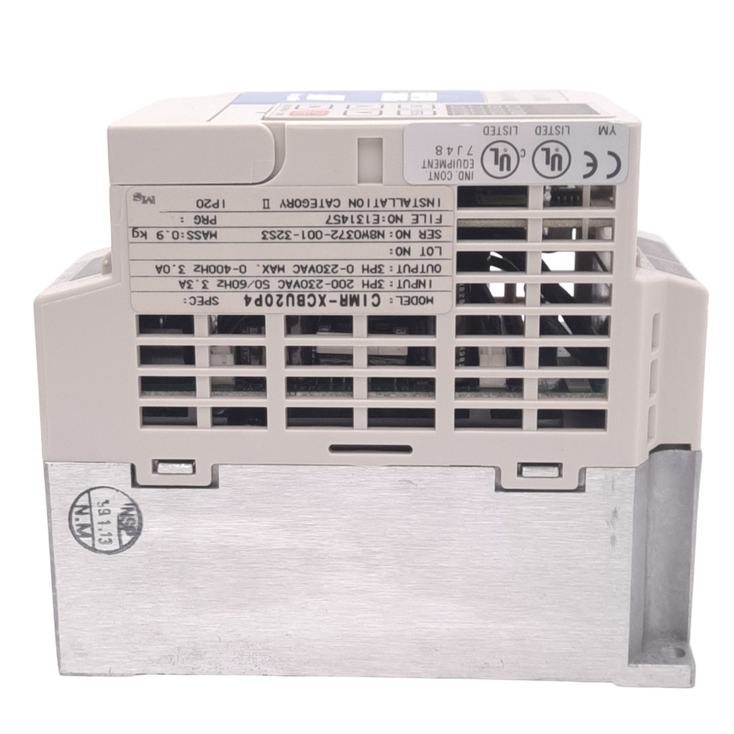 Used Yaskawa CIMR-XCBU20P4 Variable Frequency Drive, 3-phase 0-230VAC 3A, 0-400Hz