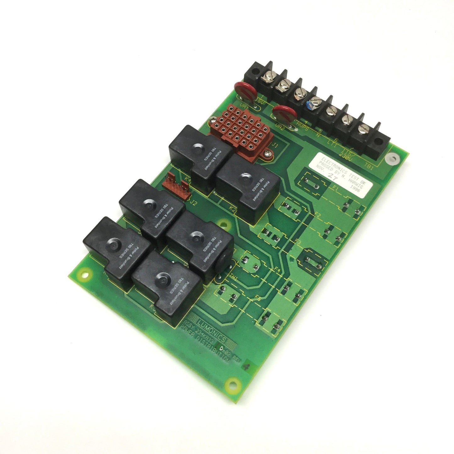 Used Lumonics 234KA331D Power Distribution Board, IMPACT 2150T Short-Pulse CO2 Laser