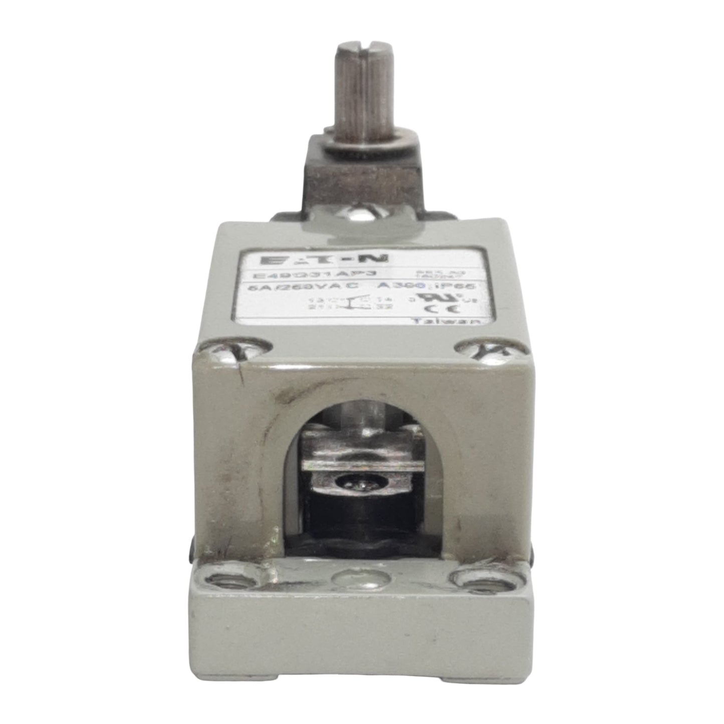 Used Eaton E49G31AP3 Miniature Metal Limit Switch, 1N.O./1N.C., 5A 250VAC/30VDC, M5