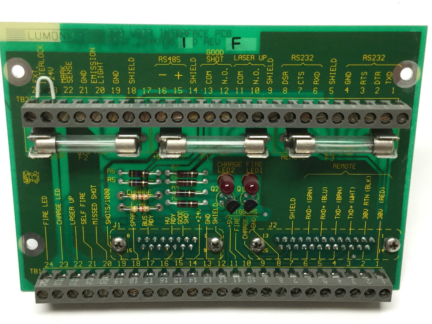 Used Lumonics 234KA361D User Interface Board from IMPACT 2150T Short-Pulse CO2 Laser