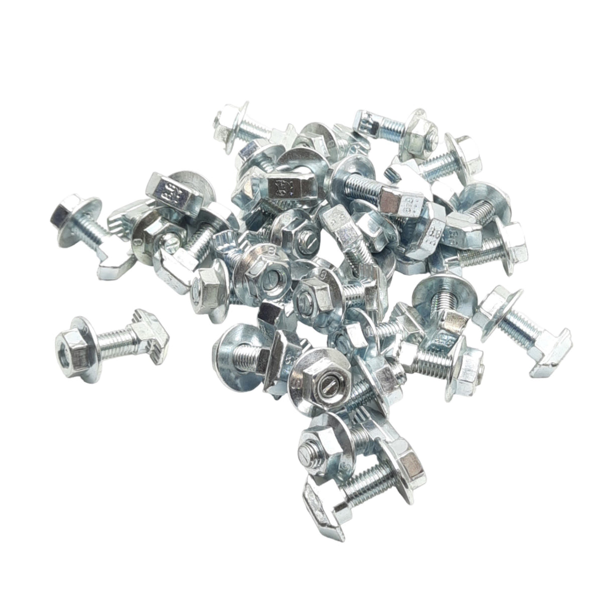 Used Lot of 30 Bosch Rexroth 8981021343 T-Bolts And Nut, 10mm Slot, 19mm L, M8x1.25