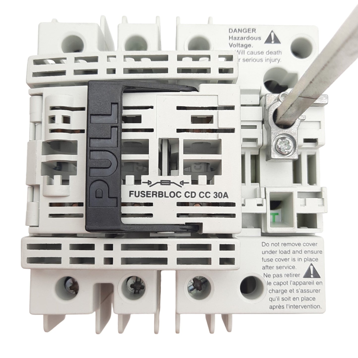 Used Ferraz Shawmut Socomec FBCC30CDT CD CC Fusible Disconnect Switch, 30A 600VAC 3PH