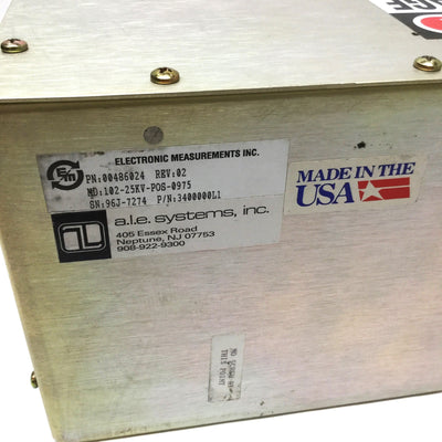 Used ALE 102-25KV-POS Power Supply +25kV from IMPACT 2150T Short-Pulse CO2 Laser