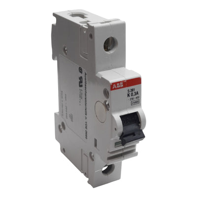 Used ABB S281-K0.3 Circuit Breaker, 1-Pole, 0.3A 230/400VAC, K-Curve, DIN Rail