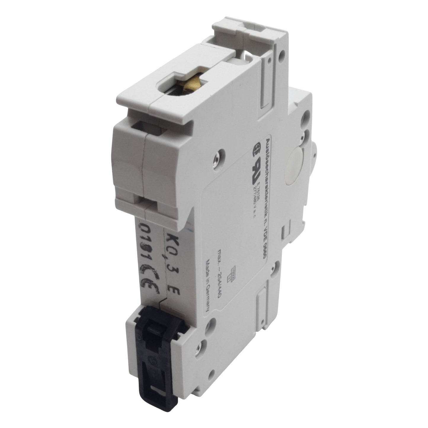 Used ABB S281-K0.3 Circuit Breaker, 1-Pole, 0.3A 230/400VAC, K-Curve, DIN Rail