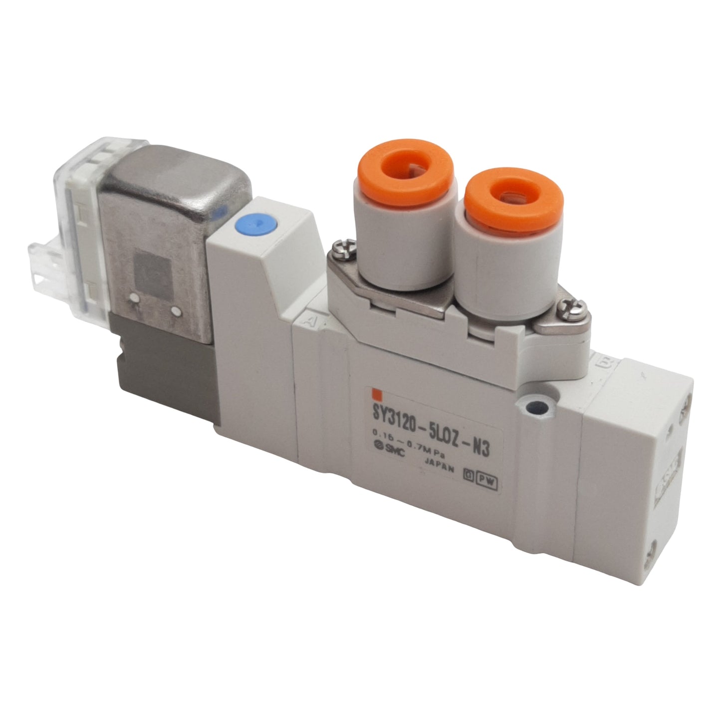Used SMC SY3120-5LOZ-N3 Solenoid Valve 5/2-Way, 0.15-0.7MPa, M5, 24VDC Coil